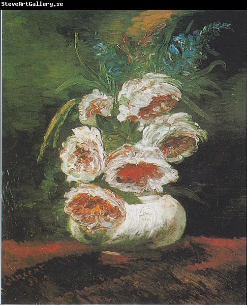 Vincent Van Gogh Vase of Peonies